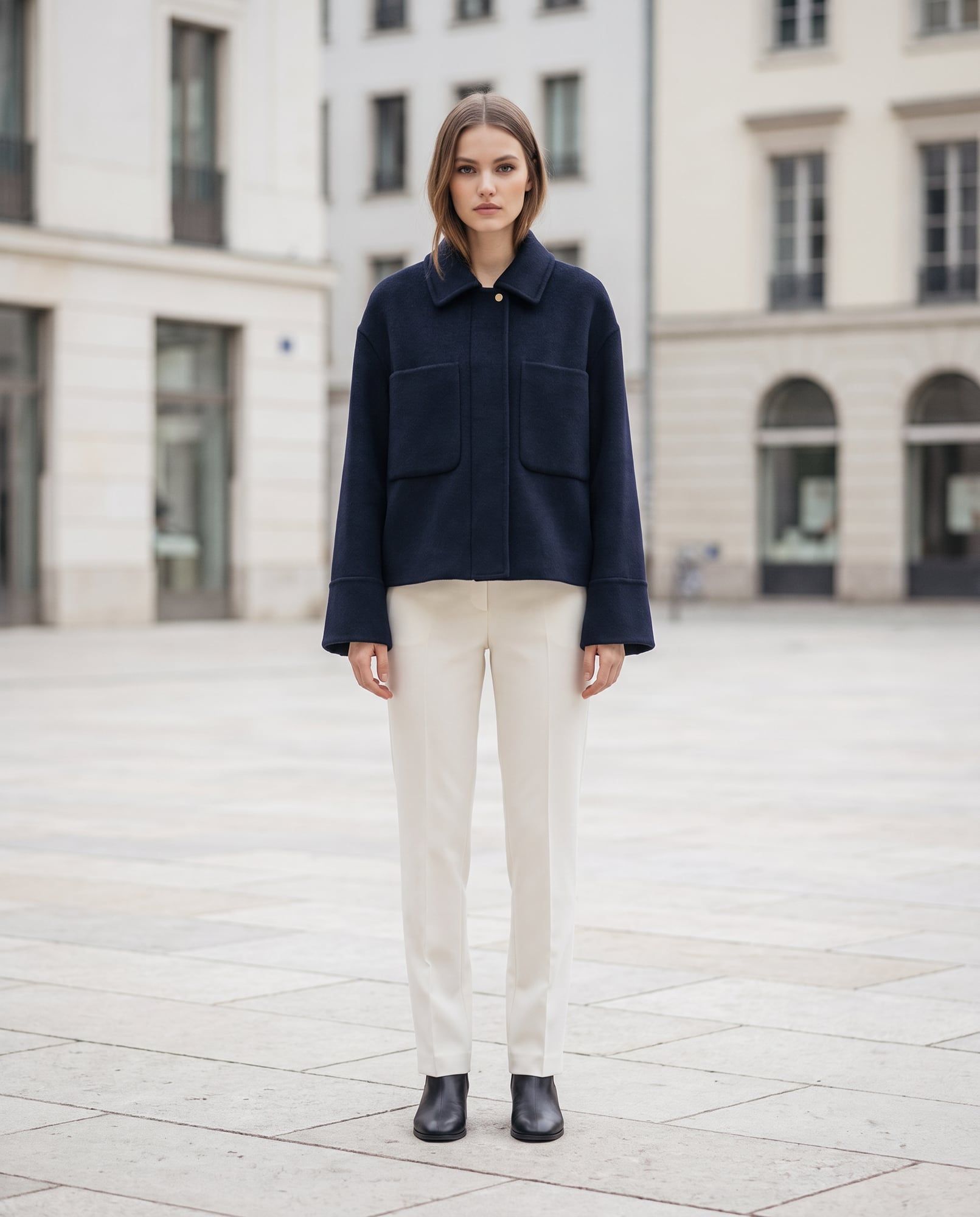 Chloe, Blu, boxy jacket