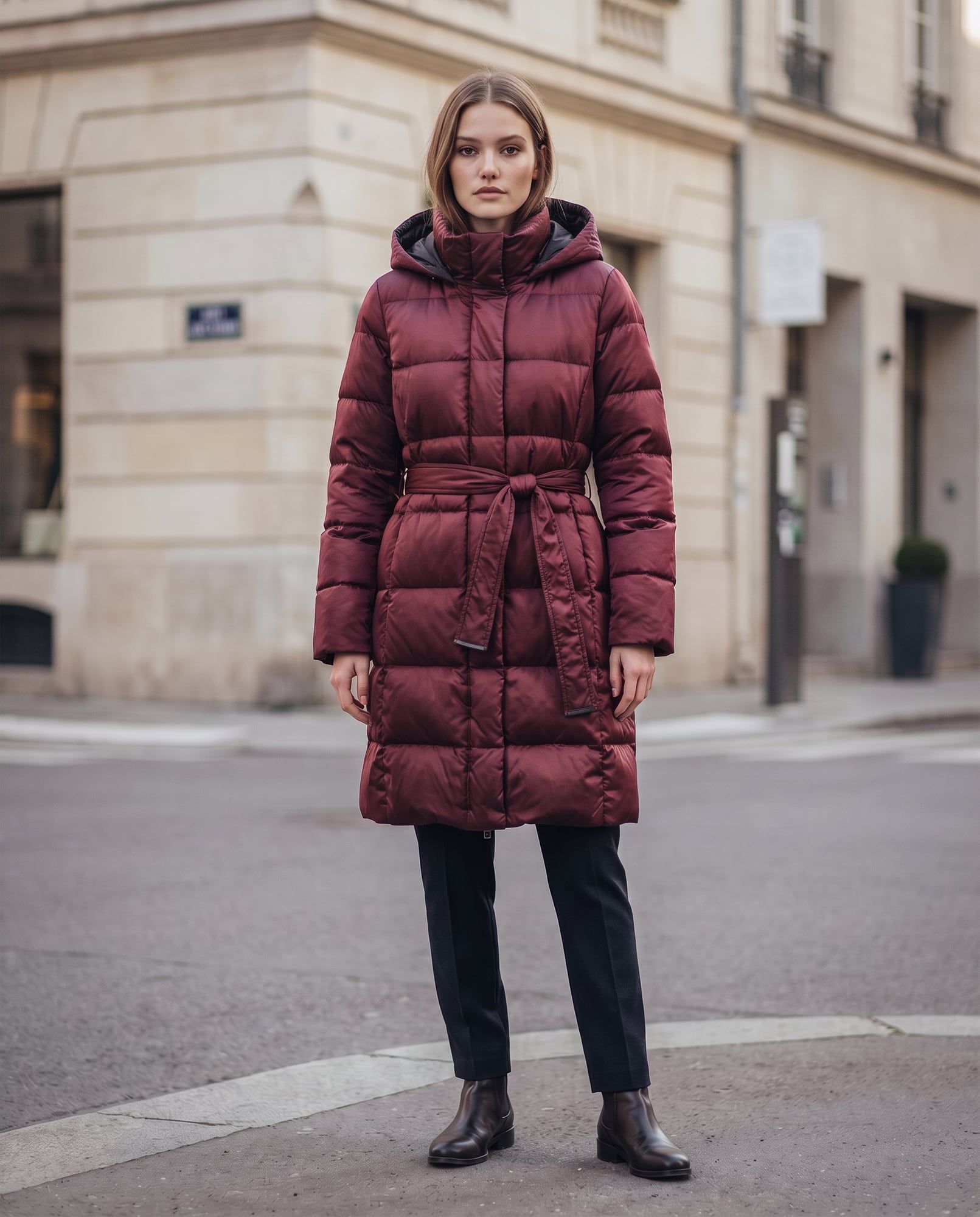 Carol, Vinaccia, Piumino con cintura