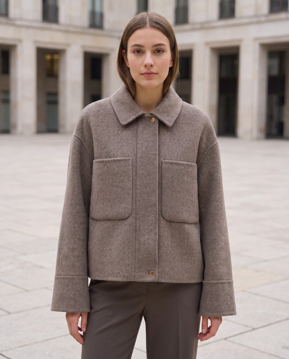 Chloe, beige, boxy jacket