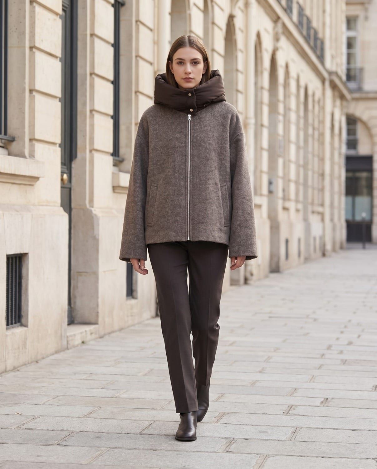 Jane, beige, cappa in lana